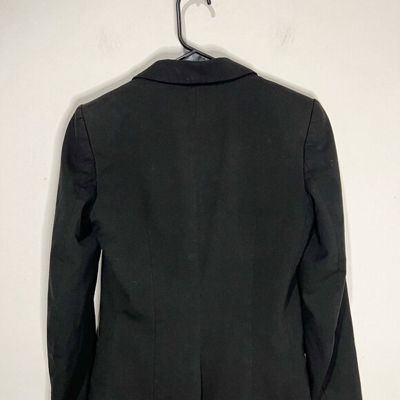 H&M Blazer Size 4 Womens Black Single Button Closure Long Sleeve Jacket - Picture 4 of 11